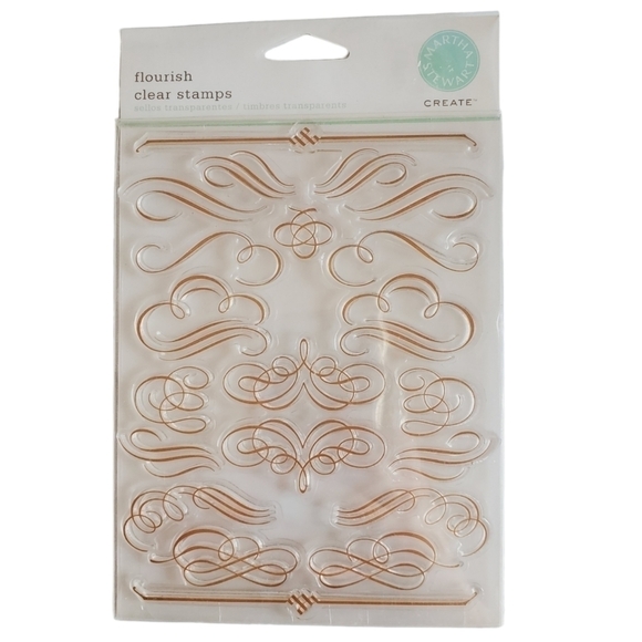 M01 * Martha Stewart Flourish Clear Rubber Stamps NIP - Picture 1 of 2